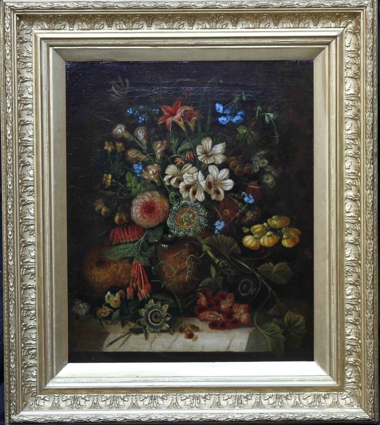 andrea belvedere (circle) - old master floral -richard taylor fine art -framed