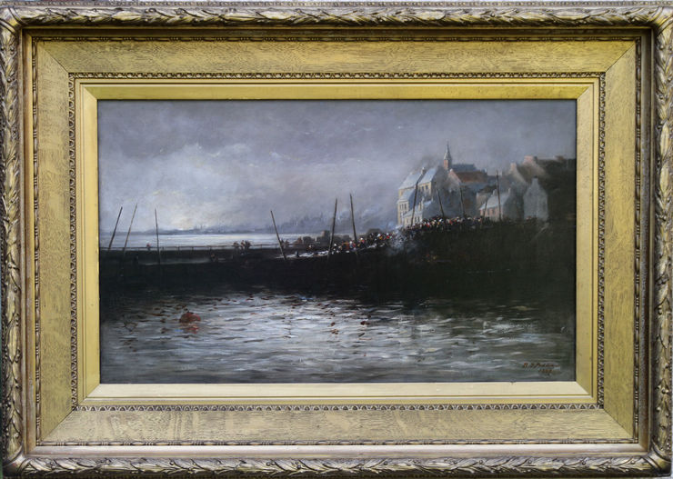 Scottish Harbour by Barbara S Peddie Impressionist at Richard Taylor Fine Art