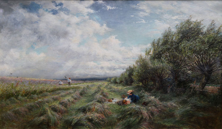 British Impressionist landscape by Charles James Lewis  Richard Taylor Fine Art
