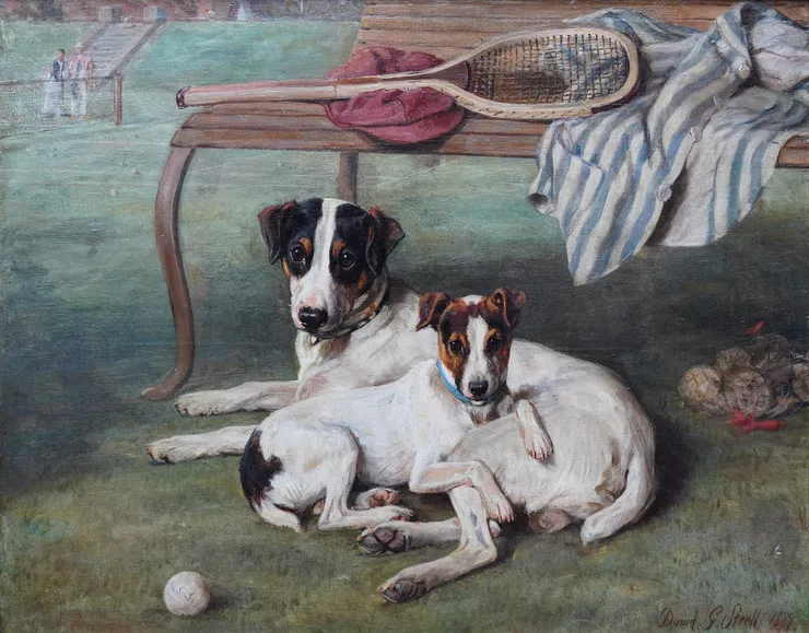 Scottish Tennis Dogs by David Gourlay Steell Richard Taylor Fine Art