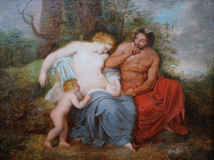 David Teniers - Satyr and Cupid- Richard Taylor Fine Art