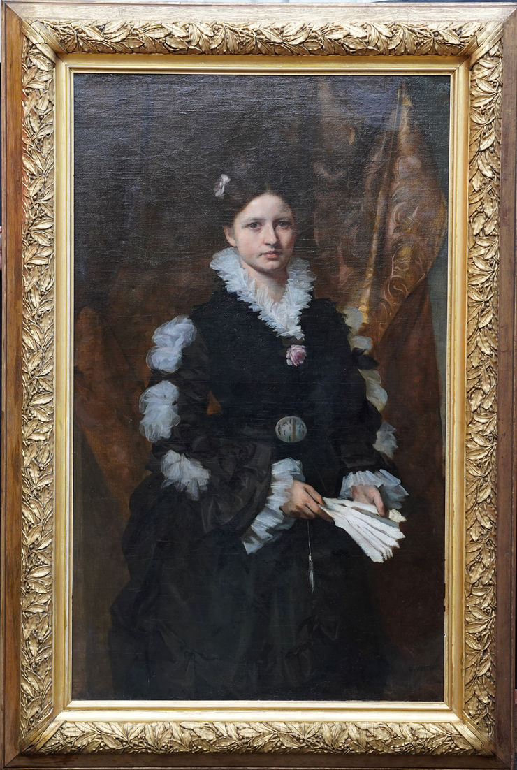 Austrian Portrait of a Lady by Eduard Veith at Richard Taylor Fine Art