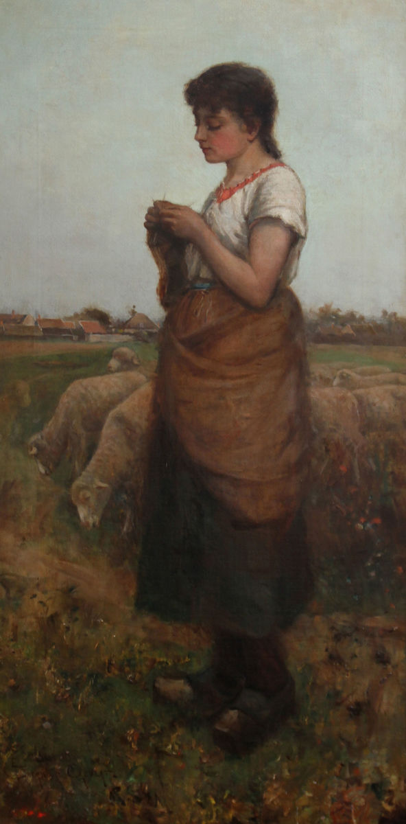 The Shepherdess by Edwin Sherwood Calvert Richard Taylor Fine Art