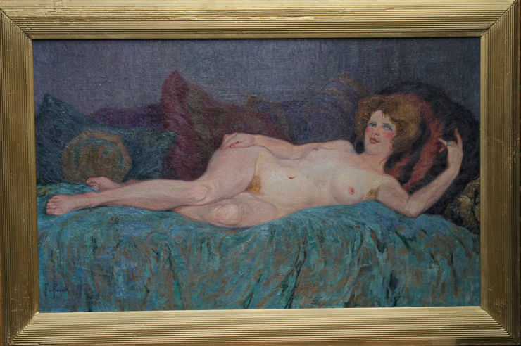 French Impressionist Reclining Nude by Fernand Pinal at  Richard Taylor Fine Art