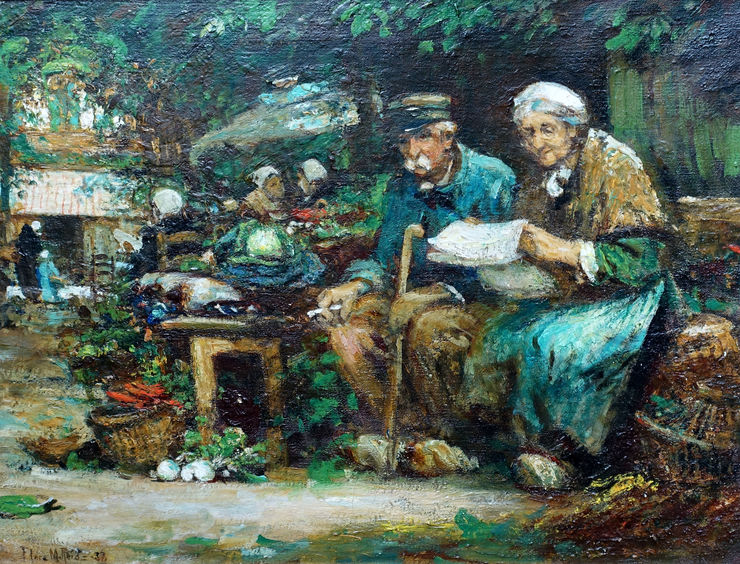 The Couple by Flora MacDonald Reid Scottish female artist  Richard Taylor Fine Art