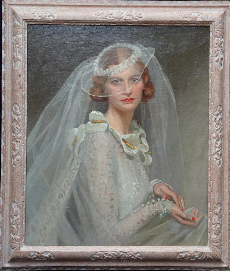 British Bride Portrait by Frank O'Salisbury at Richard Taylor Fine Art