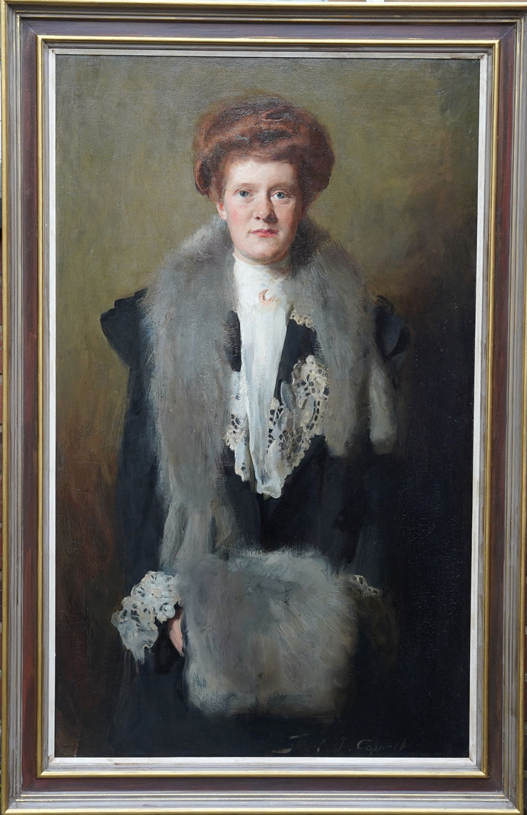 British Portrait of a Lady by Frank Thomas Copnall at Richard Taylor Fine Art