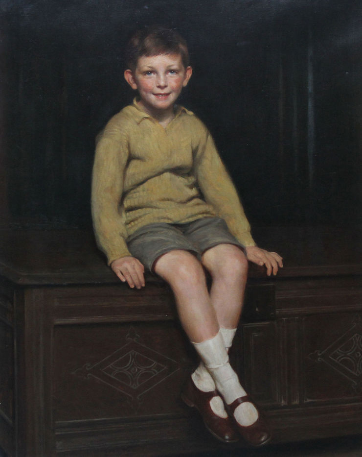 Portrait of a Boy John Rew by Frank Percy Wild Richard Taylor Fine Art