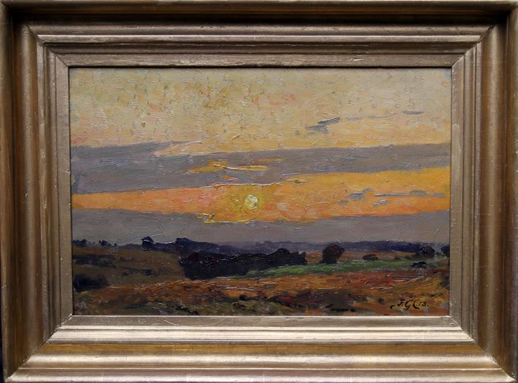 Frederick George Cotman - Sunset Landscape - Richard Taylor Fine Art framed Fine Art Society