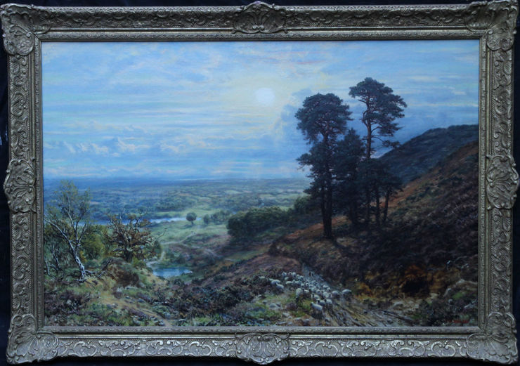 British Victorian Surrey landscape oil painting George William Mote at Richard Taylor Fine Art