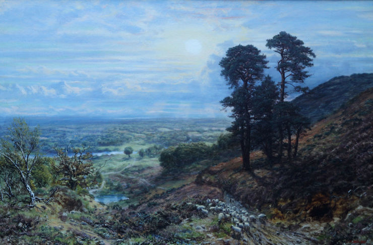 British Victorian Surrey landscape oil painting George William Mote Richard Taylor Fine Art