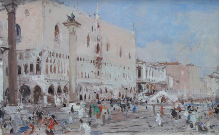 Venice Italy British Impressionist painting by Hans Trier Richard Taylor Fine Art