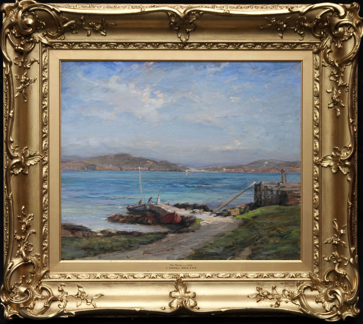Scottish Seascape The Ferry Iona by James Campbell Noble at Richard Taylor Fine Art