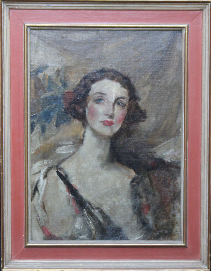 Edwardian British female portrait by James Jebusa Shannon at Richard Taylor Fine Art