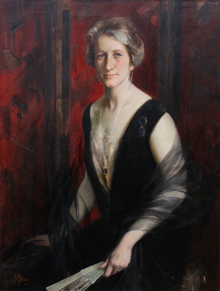 British Female Portrait by James Peter Quinn Australian Richard Taylor Fine Art