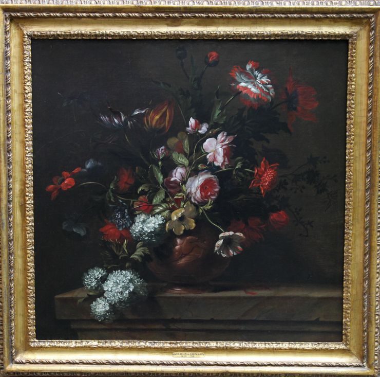 Jean Belin de Fontenay - Floral arrangement - Richard Taylor Fine Art framed