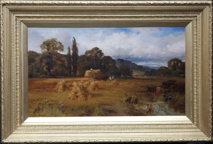 British Victorian Harvest Landscape by John Horace Hooper at Richard Taylor Fine Art