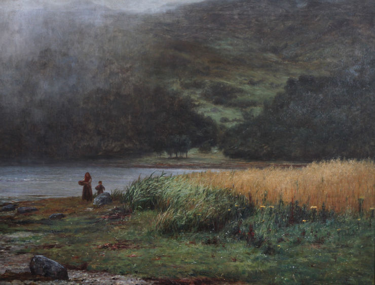 Misty Loch Landscape by Joseph Henderson at Richard Taylor Fine Art