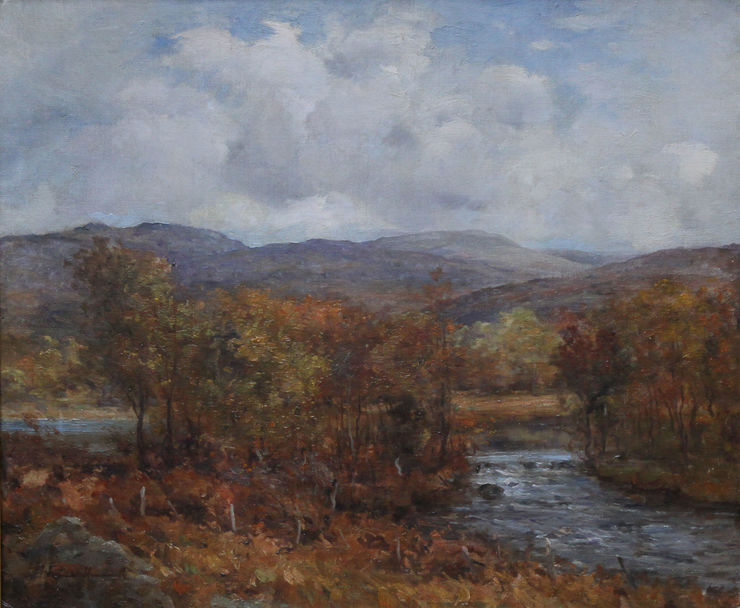 joseph morris henderson - scottish perthshire river landscape - richard taylor fine art