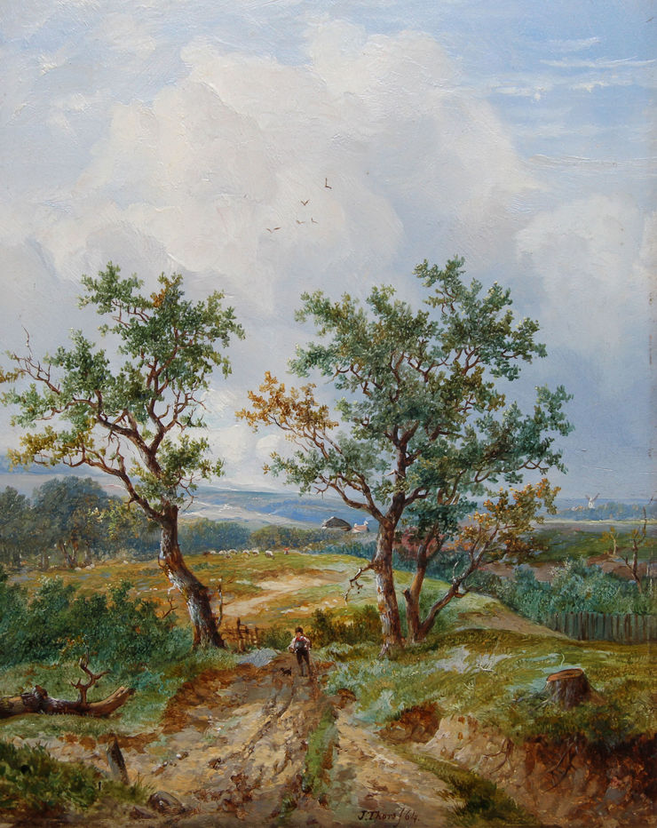 British Victorian pastoral landscape by Joseph Thors Richard Taylor Fine Art