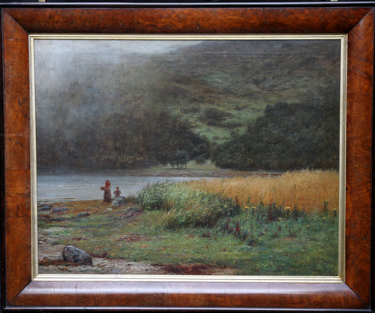 Misty Loch Scottish Victorian Landscape by Joseph Henderson at Richard Taylor Fine Art