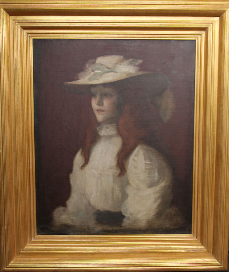 Portrait by Scottish Glasgow Girl Stansmore Deans at Richard Taylor Fine Art