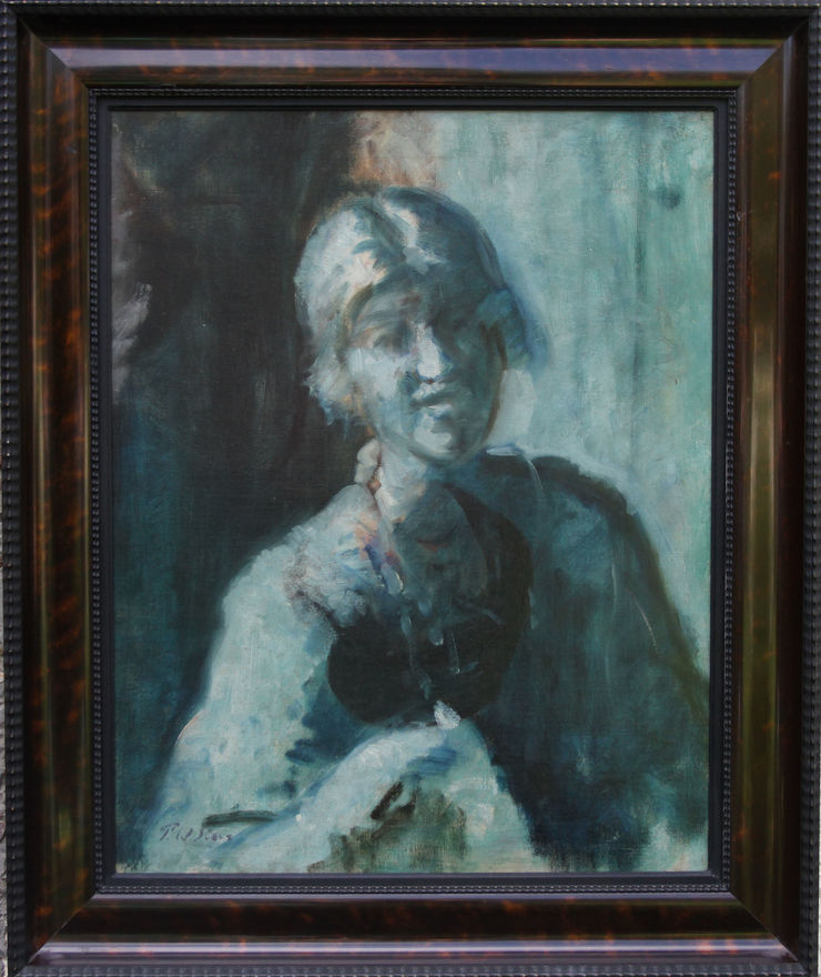 Blue Period Portrait of a Lady by Philip Wilson Steer at Richard Taylor Fine Art