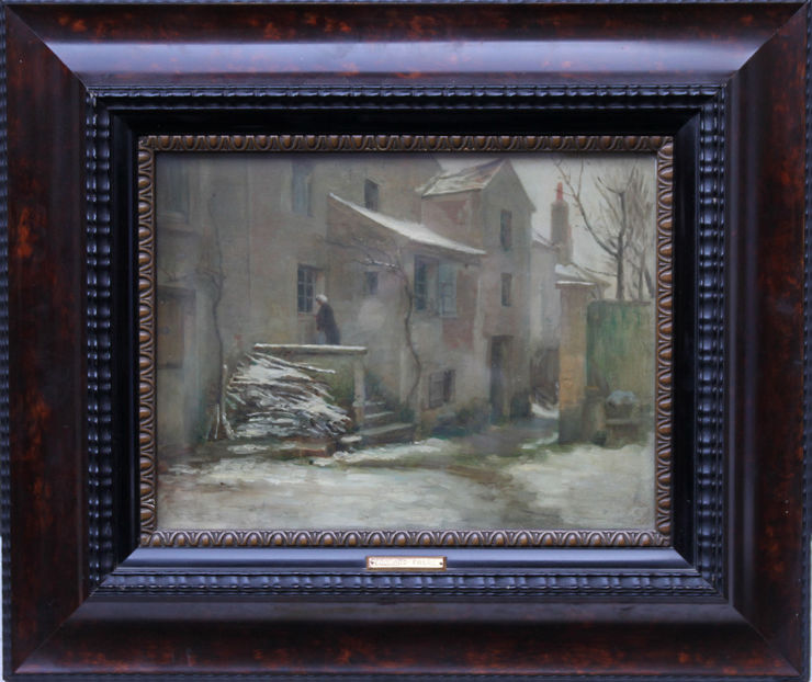 A Winter Courtyard French  Art by Piere Edouard Frere at Richard Taylor Fine Art