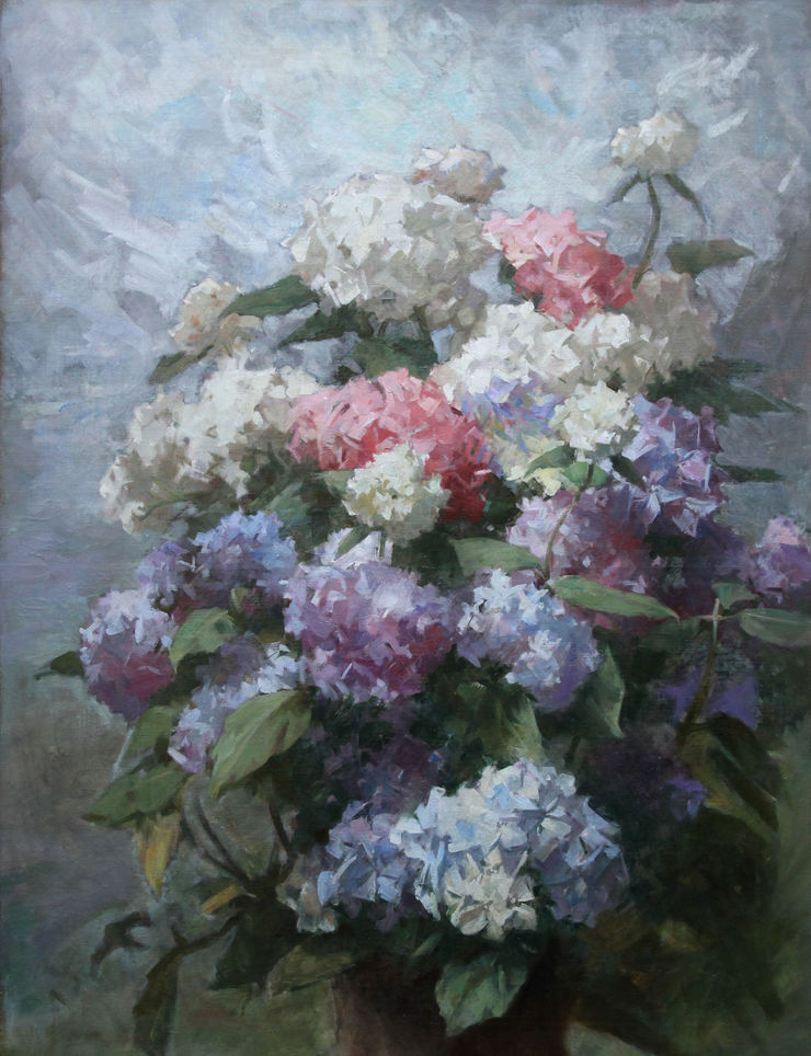 samuel melton fisher -british impressionist floral oil painting - richard taylor fine art