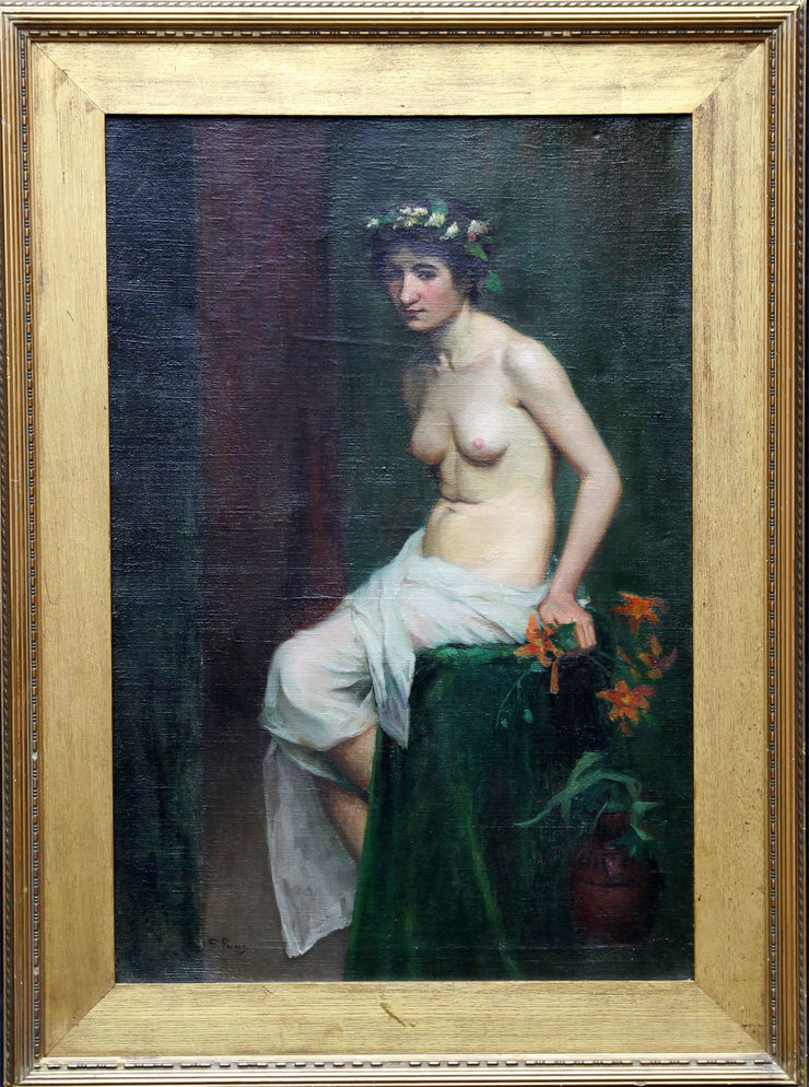 Nude Pre-Raphaelite Beauty by Sara Wells Pageat Richard Taylor Fine Art