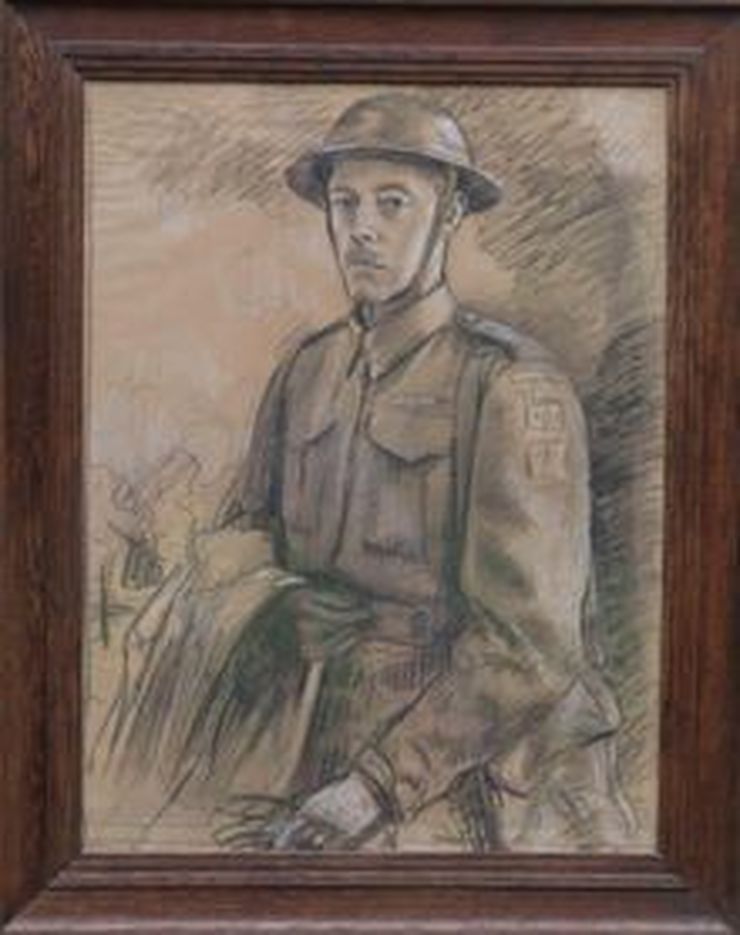 Young Soldier WWII Home Guard by Stefani Melton Fisher at Richard Taylor Fine Art