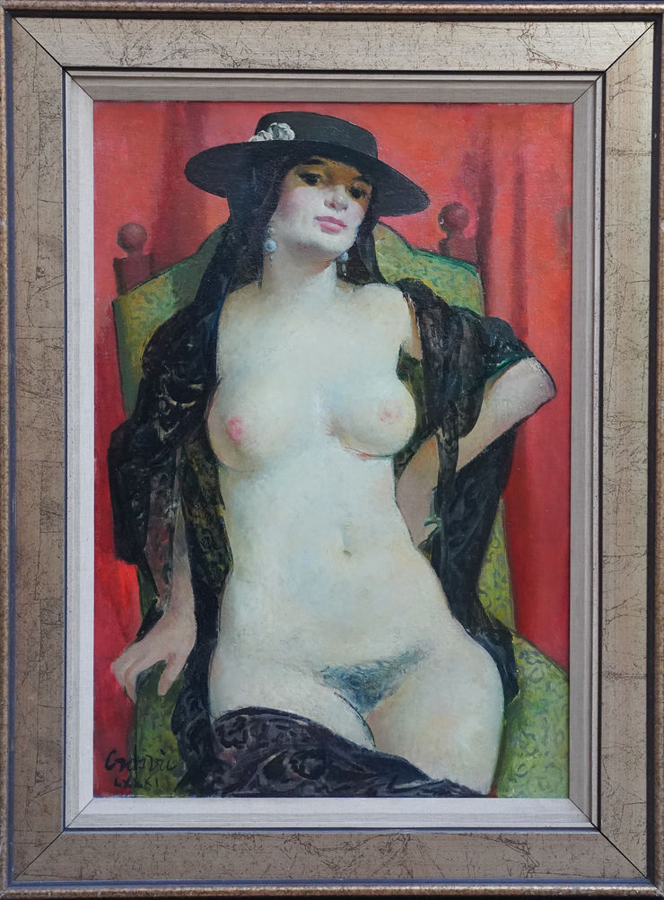 Scottish Nude Portrait of a Woman by William Crosbie at Richard Taylor Fine Art