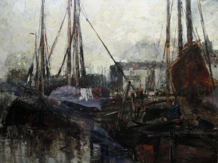 The Quayside by William Alfred Gibson Richard Taylor Fine Art