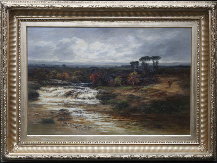 Victorian Scottish River Dulnain Landscape by William Beattie Brown at Richard Taylor Fine Art