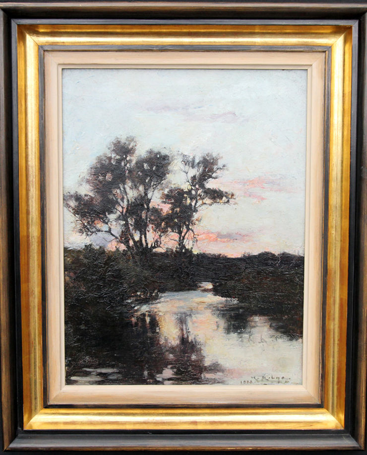 Twilight Victorian Impressionist by  William Milne at Richard Taylor Fine Art
