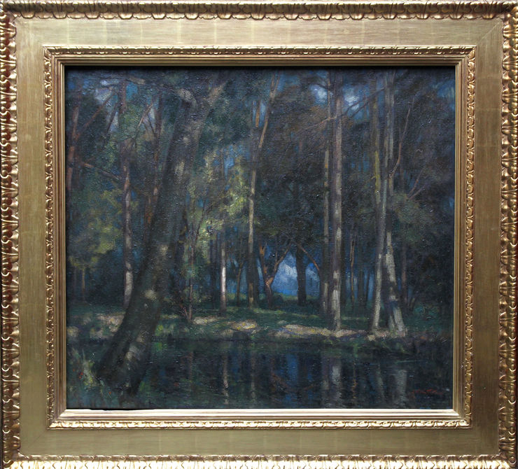Wooded Landscape with Stream by William Thomas Wood at Richard Taylor Fine Art
