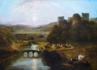 Castle and River Landscape