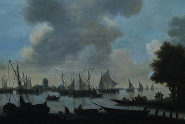 View of River Dort with Dordrecht in the Distance