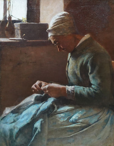 Portrait of a Lady Sewing