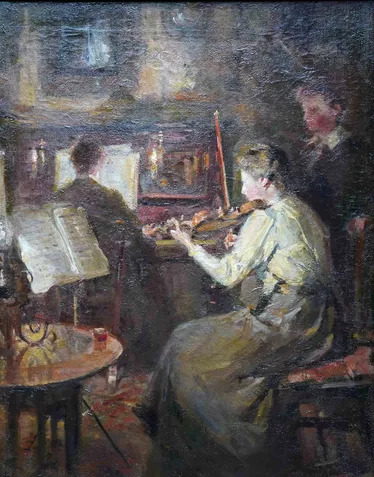 Violinist in an Interior