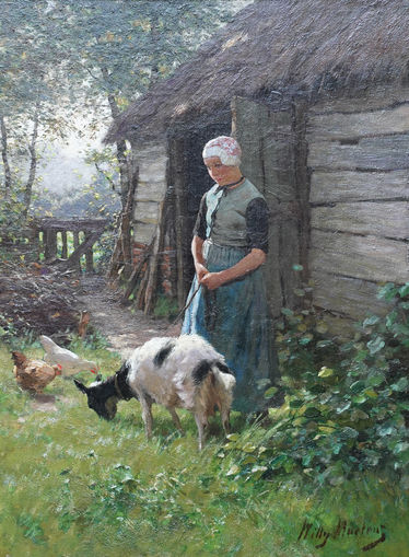 Portrait of a Dutch Girl with Goat
