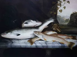 ../British Edwardian Still Life of Fish by Roland Knight Richard Taylor Fine Art