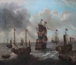 ../Dutch Old Master Marine oil painting by Abraham Storck Richard Taylor Fine Art