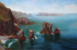 ../British Edwardian art Welsh Seascape by  Alan Stepney Gulston Richard Taylor Fine Art