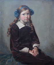 ../Scottish 1914 Portrait of a Young Girl by Allan Sutherland Richard Taylor Fine Art