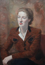 ../British 1950's Portrait of Lady Norris by Anthony Devas Richard Taylor Fine Art