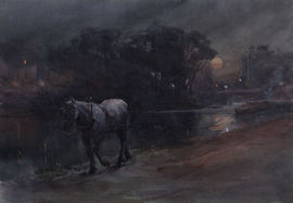 ../Canal Nocturne by Arthur Hopkins Richard Taylor Fine Art