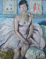 Post Impressionist 1930's  Ballerina Portrait  by Cathleen Mann Richard Taylor Fine Art