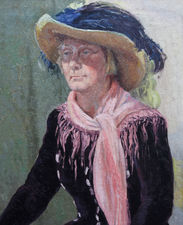 ../Portrait of a Lady in a Hat by Constance Anne Parker Richard Taylor Fine Art