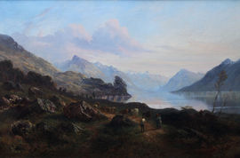 ../Scottish Loch by Frederick Henry Henshaw Richard Taylor Fine Art